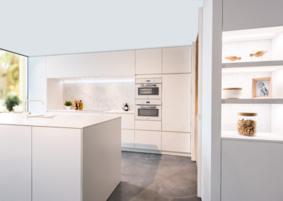 Keuken modern, greeploos, model Nano, kleur wit